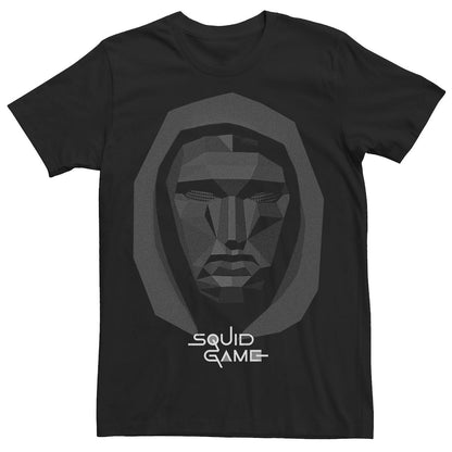 Men's Squid Game Front Man Mask Logo Tee Black