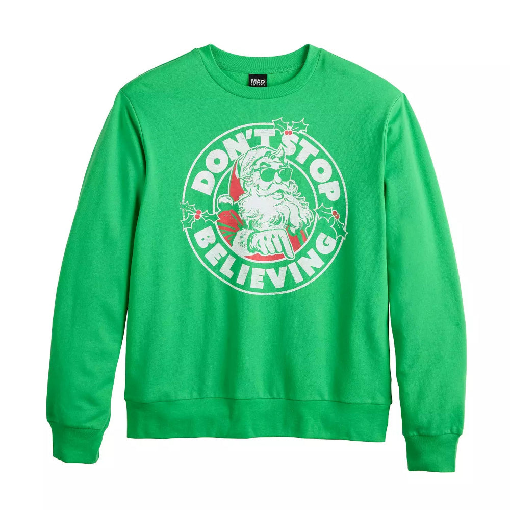 Men's Holiday Don't Stop Believing Graphic Sweatshirt