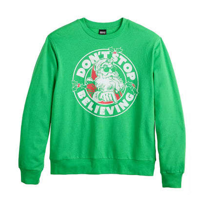 Men's Holiday Don't Stop Believing Graphic Sweatshirt