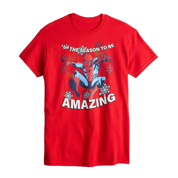 Men's Marvel Amazing Spiderman Holiday Tee T-Shirt