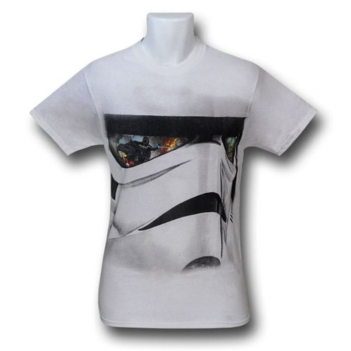 Men's White Star Wars Trooper Reflection Graphic Tee T-Shirt