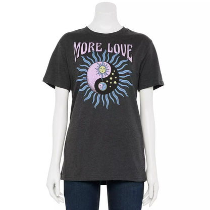 Women's Juniors' More Love Sun Graphic Tee T-Shirt
