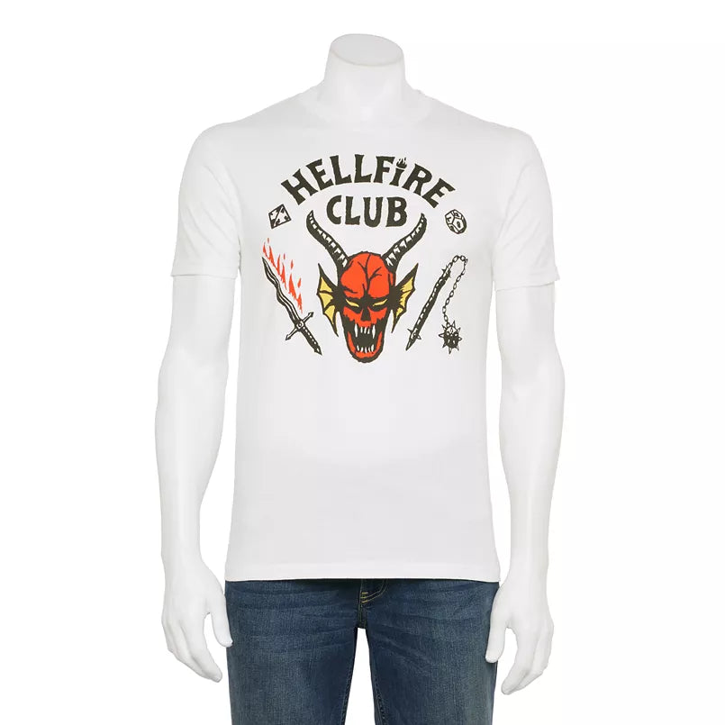Men's Hellfire Stranger Things Hellfire Club Graphic Tee T-Shirt - Rex Distributor, Inc. Wholesale Licensed Products and T-shirts, Sporting goods,