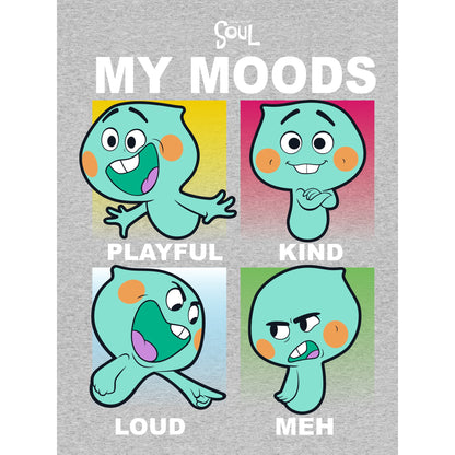 Boys Disney Soul My Moods Short Sleeve Tee T-Shirt Grey