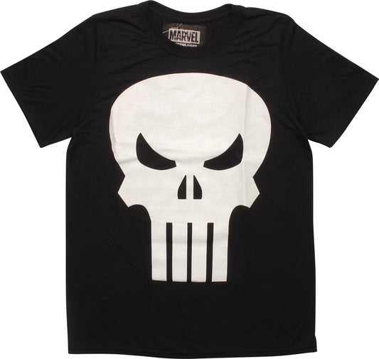 Men's Marvel The Punisher Plain Skull Logo Graphic Tee T-Shirt