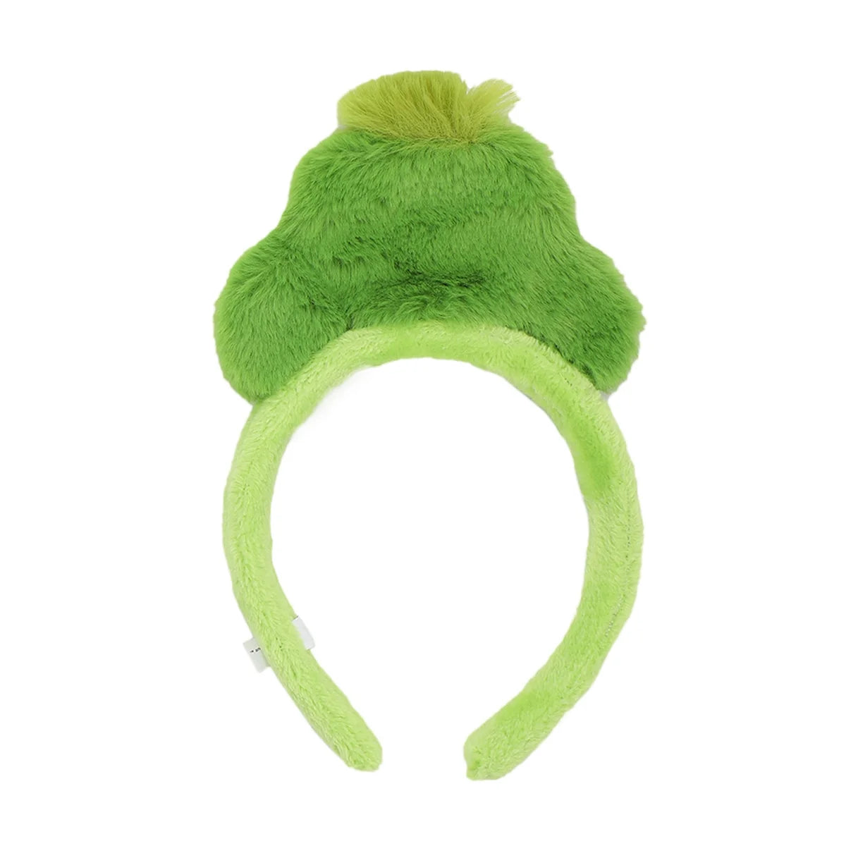 Grinch Plush Headband with Furry Collar Set