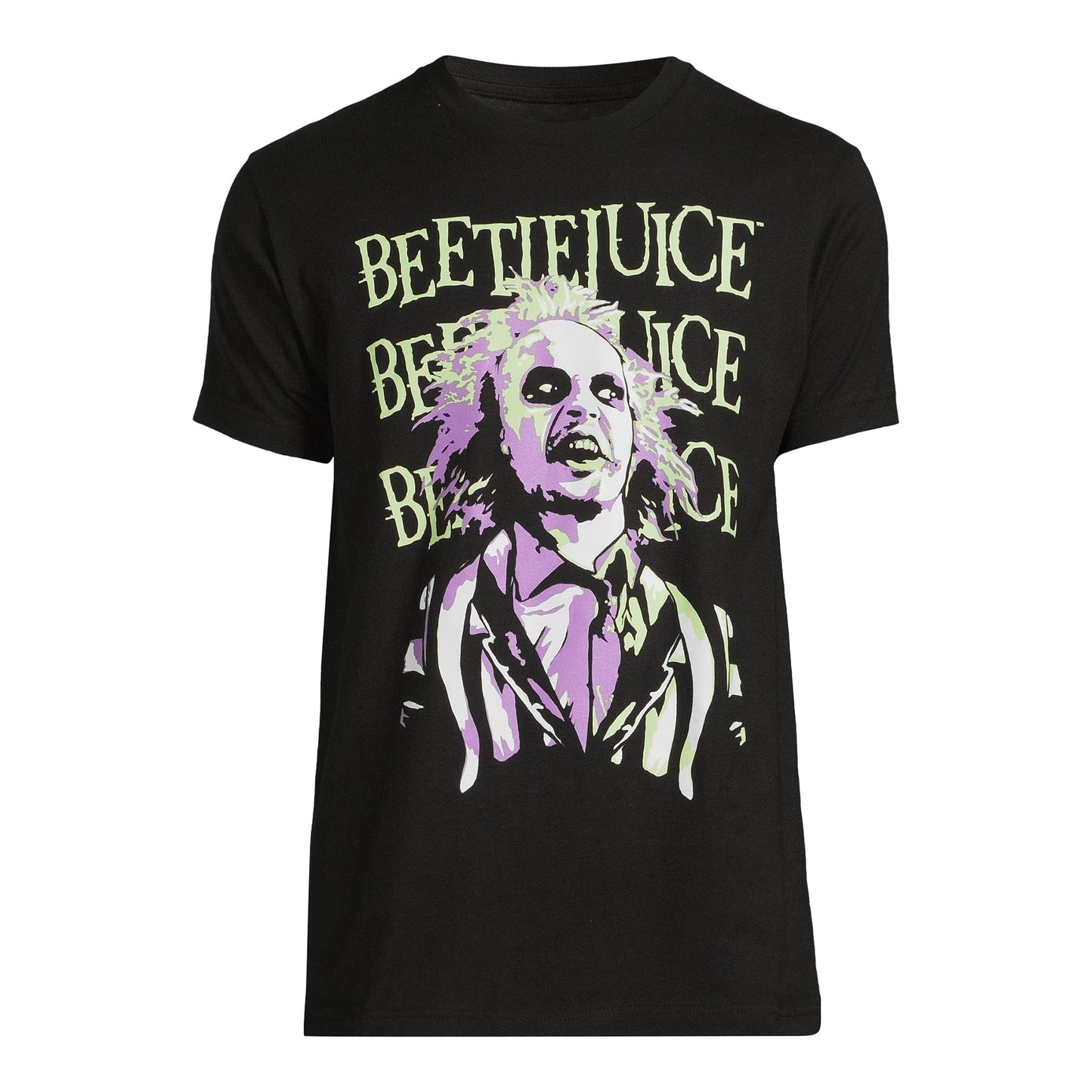 Men's Heather Beetlejuice! Beetlejuice! Beetlejuice! Graphic Short Sleeve T-Shirt Tee