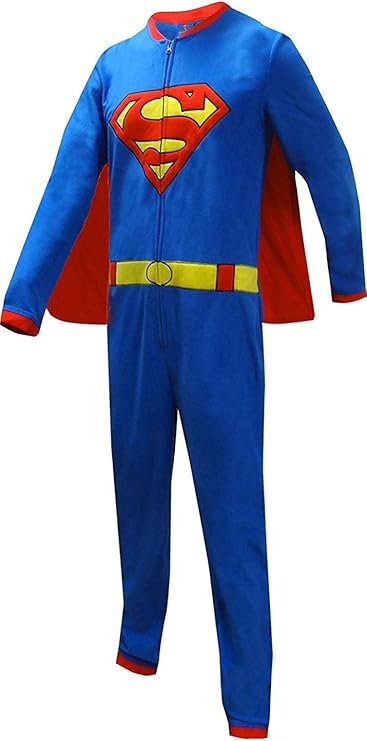 Superman DC Comics Adult Costume Pajamas Cosplay Jumpsuit