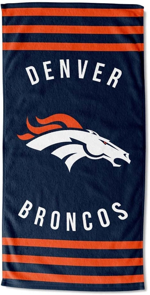 Northwest NFL Denver Broncos 30x60 Stripe Beach Towel