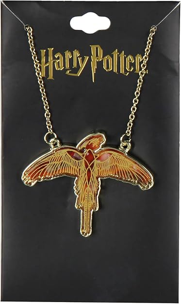Harry Potter Flying Companion Fire Phoenix Fawkes Necklace