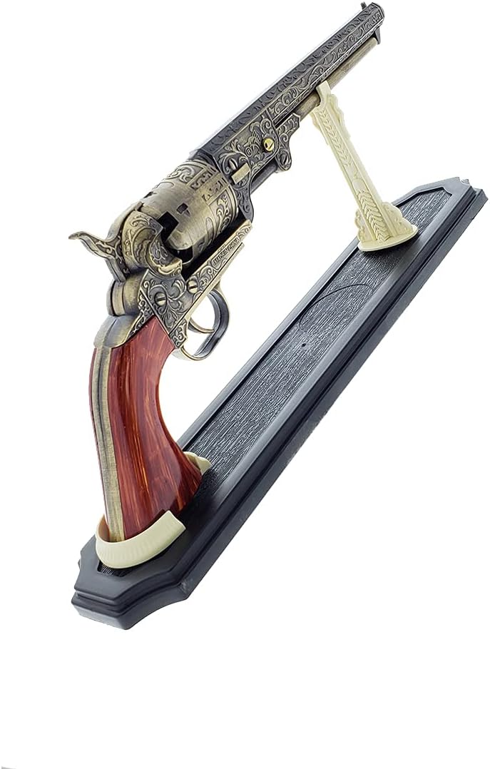 Rex Distributor 13-inch US decorative revolver collectible displayed on a stand