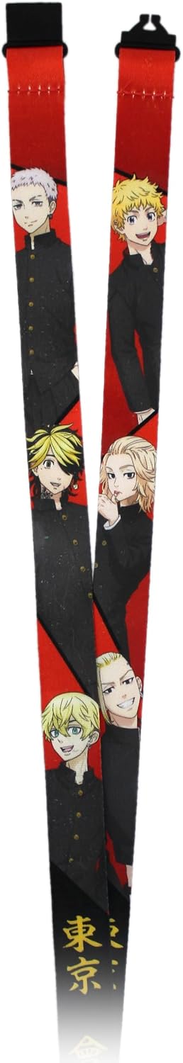 Tokyo Revengers Manga Anime ID Badge Holder Lanyard Keychain Lanyard w/Rubber Pendant