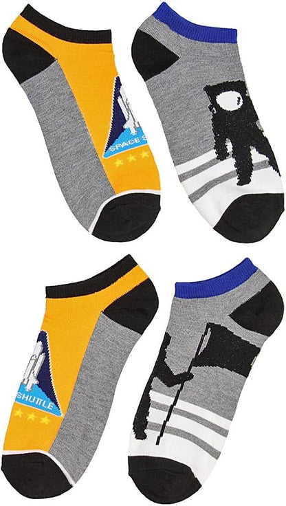 Buzz Aldrin NASA Themed No-Show Ankle Socks 5 Pair Set
