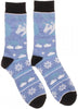 Novelty Blue Unicorn Winter Soft Adult Crew Socks