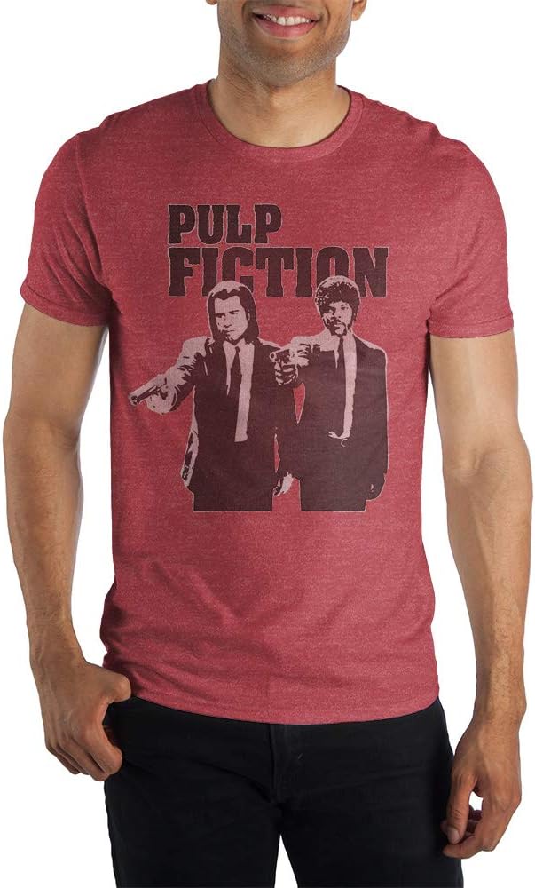 Men's Pulp Fiction Red Heather T-Shirt Tee