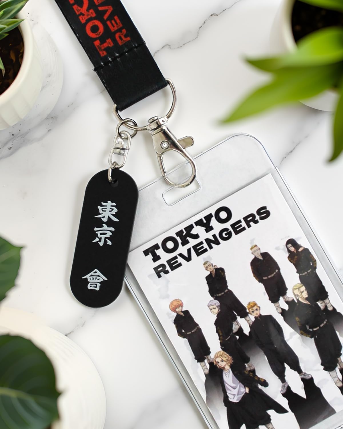 Tokyo Revengers Manga Anime ID Badge Holder Lanyard Keychain Lanyard w/Rubber Pendant