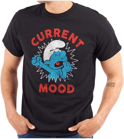Men's Smurfs Current Mood Sleepy T-Shirt