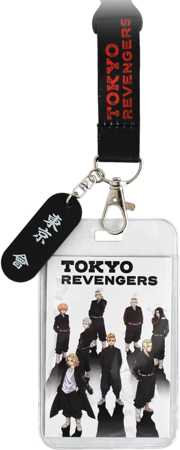 Tokyo Revengers Manga Anime ID Badge Holder Lanyard Keychain Lanyard w/Rubber Pendant