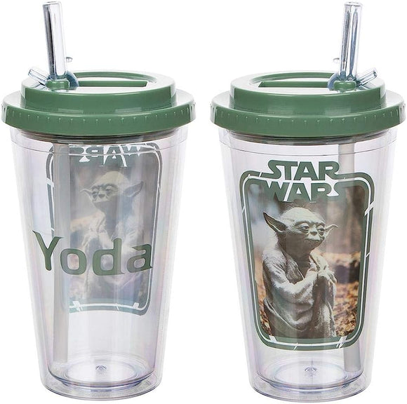 Star Wars Movie Yoda Flip Straw Travel Cup