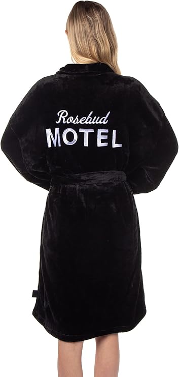Schitt's Creek Gift Plush Fleece Luxury Bathrobe Robe Rosebud Hotel