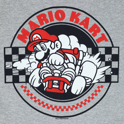 Men's Nintendo Mario Kart Graphic Tee T-Shirt Grey