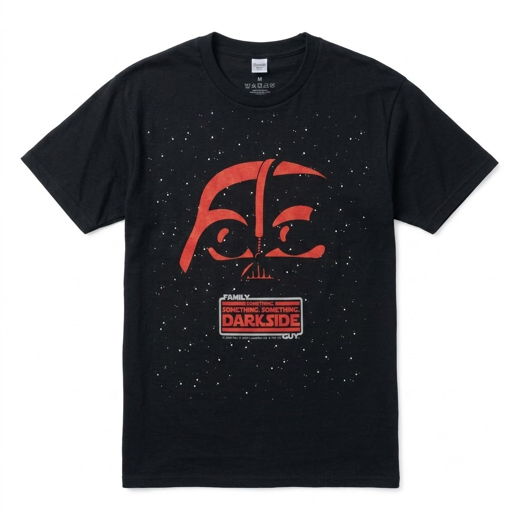 Men's Black Family Guy Darkside Star Wars Graphic Tee T-Shirt