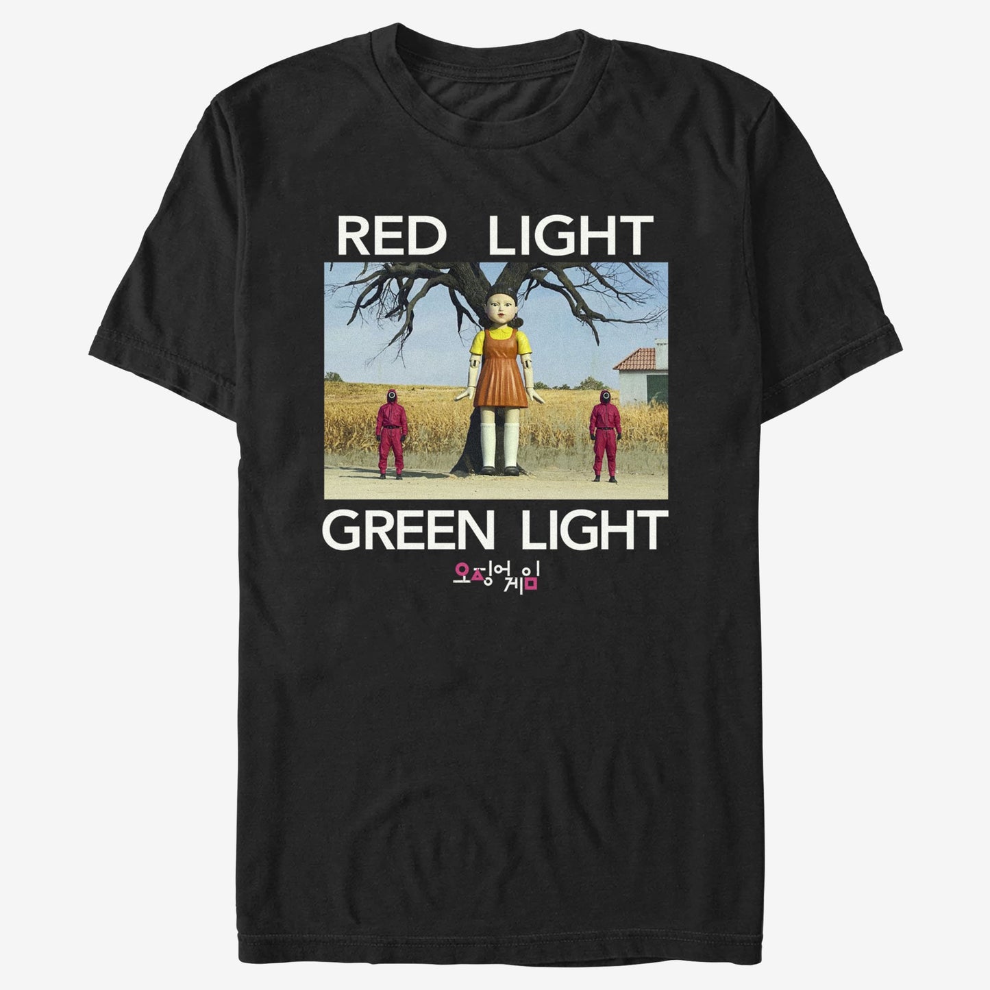 Men's Squid Game Red Light Green Light Scene Graphic Tee T-Shirt