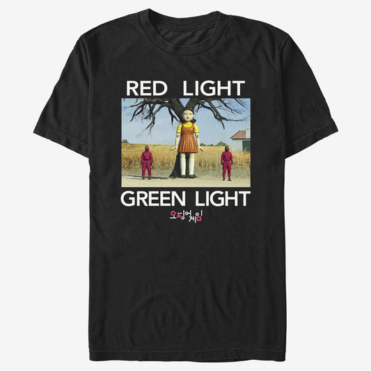 Men's Squid Game Red Light Green Light Scene Graphic Tee T-Shirt