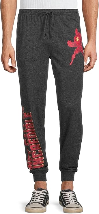 Men's Disney Incredibles Mr. Incredible pajama lounge pants with elastic waistband and graphic print, made by Rex Distributor, Inc.