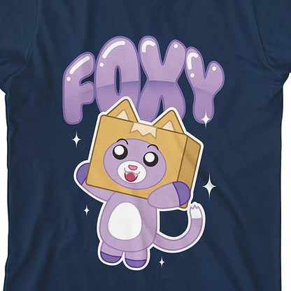 Youth LankyBox Glittering Foxy with Bubbly Text T-Shirt Tee