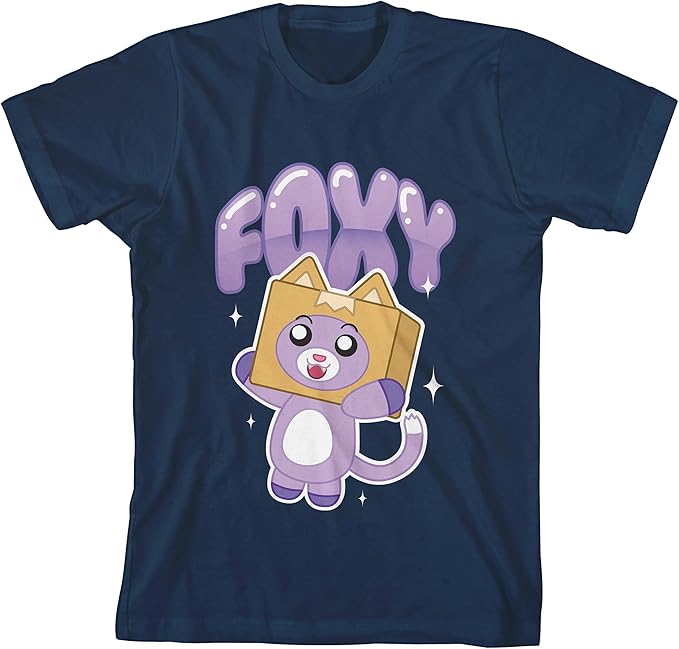 Youth LankyBox Glittering Foxy with Bubbly Text T-Shirt Tee