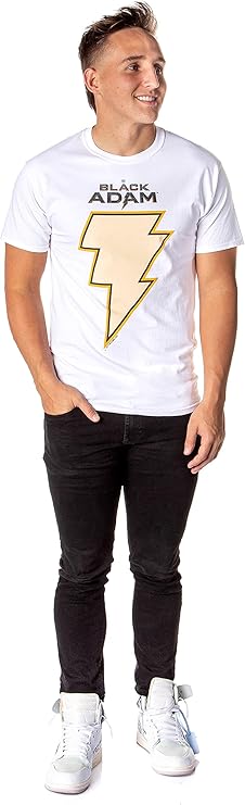 DC Comics Black Adam Mens' Yellow Lightning Bolt Marvel Nemesis T-Shirt - Rex Distributor, Inc. Wholesale Licensed Products and T-shirts, Sporting goods,