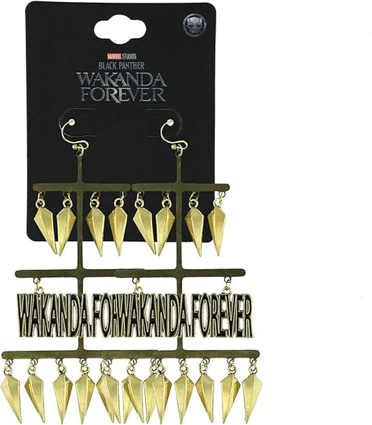 Marvel Black Panther Wakanda Forever Women's Claw Fashion Dangle Earrings