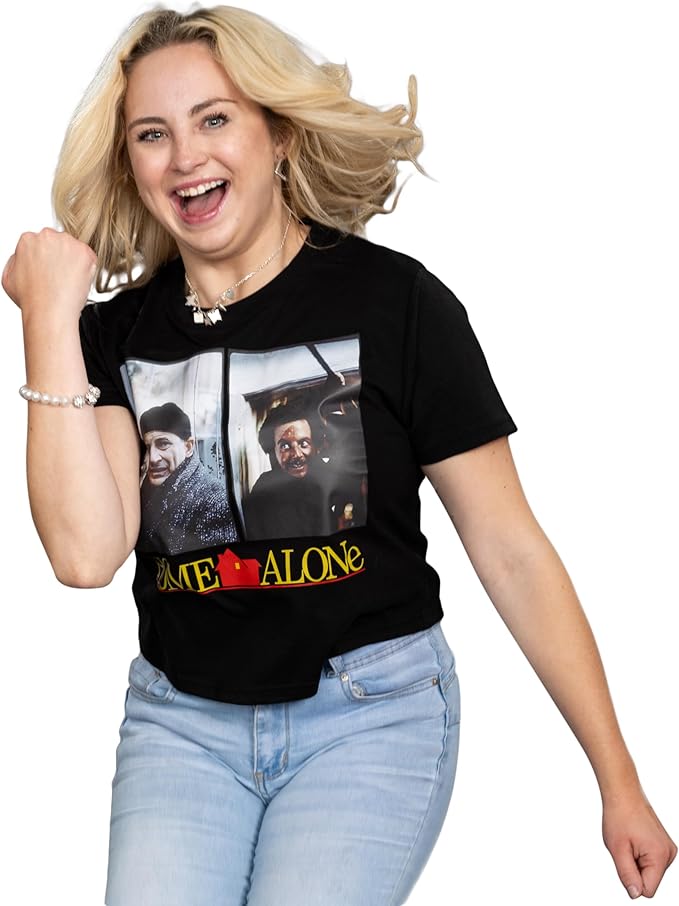 Women Juniors Home Alone The Wet Bandits Graphic T-Shirt Tee