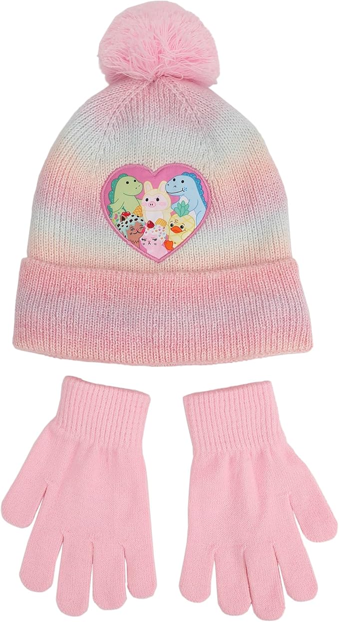 Moriah Elizabeth Youth Cuff Hat and Knit Gloves Cold Weather Set