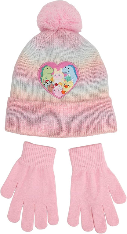 Moriah Elizabeth Youth Cuff Hat and Knit Gloves Cold Weather Set