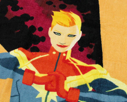Marvel Comics Captain Marvel Power Pose Beach Towel 59" X 29"