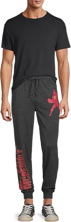 Men's Disney Incredibles Mr. Incredible pajama lounge pants featuring elastic waistband and character print, made by Rex Distributor Inc.