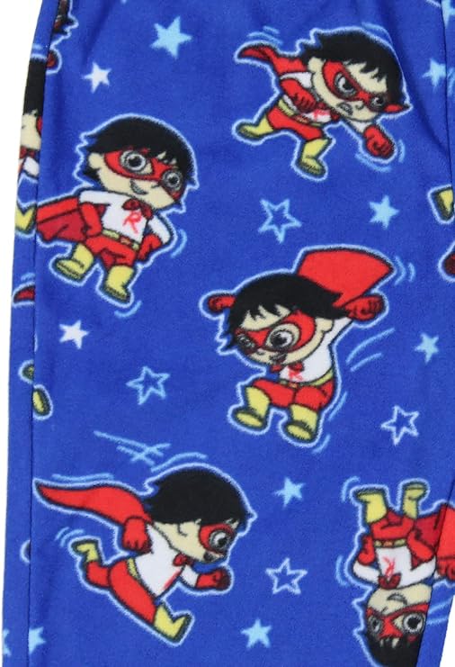 Ryan's World Pajamas Boys' Super Hero Shirt and Plush Pants Kids Pajama Set
