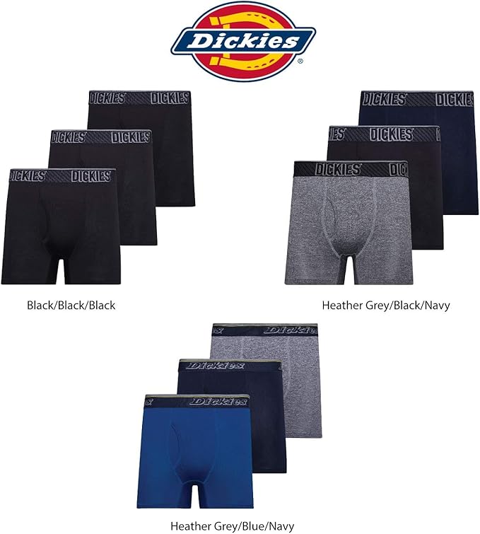 Men's Dickies Boxer Briefs Underwear 3 Pack Stretch Boxer Briefs