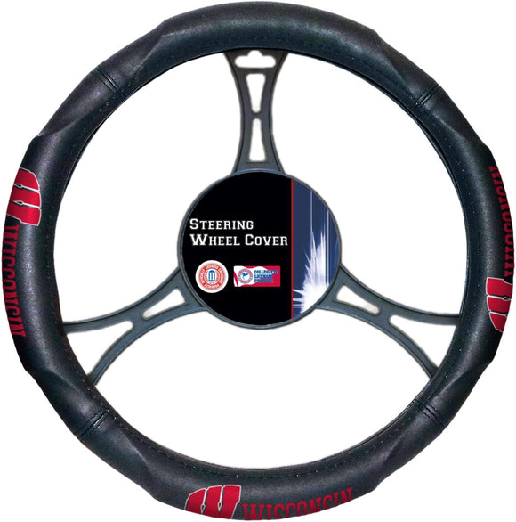 Northwest NCAA Wisconsin Badgers Steering Wheel Cover, 14.5
