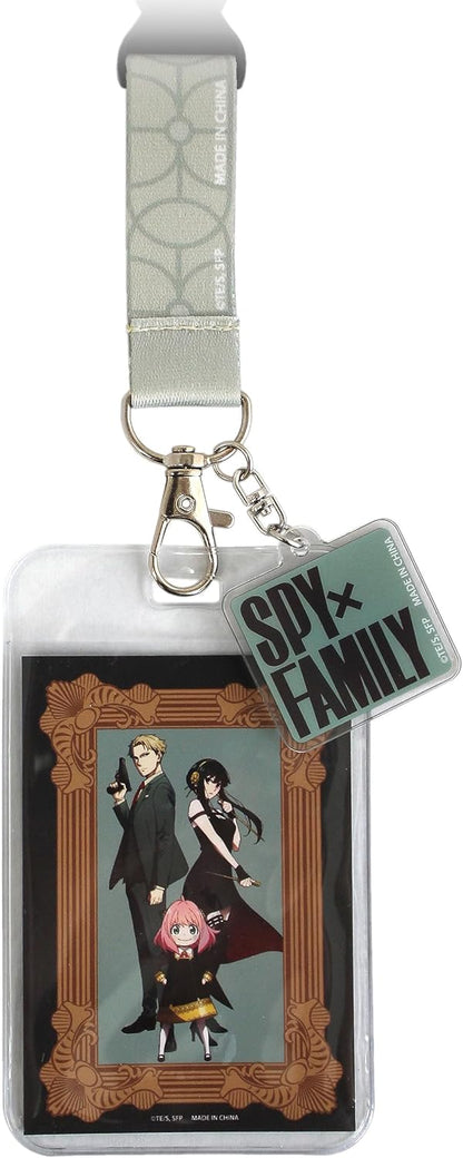 Spy x Family Merch Family Portrait ID Badge Holder Keychain Breakaway Lanyard w/Acrylic Charm