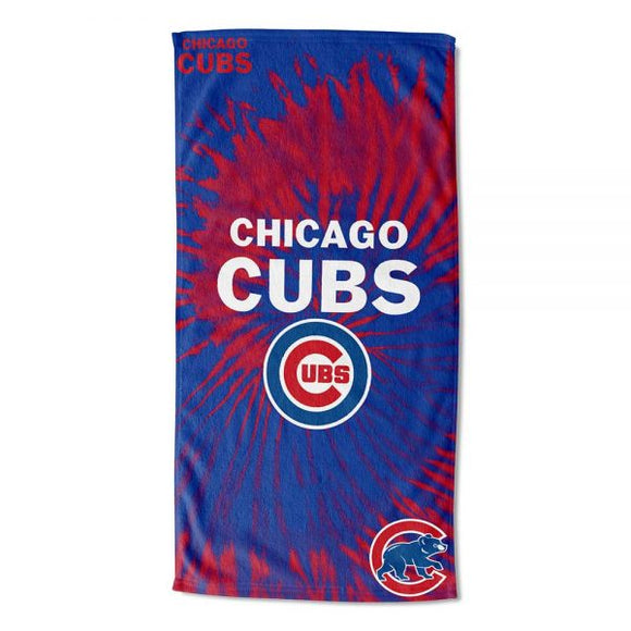 Northwest MLB Chicago Cubs Psychedelic Beach Towel 30