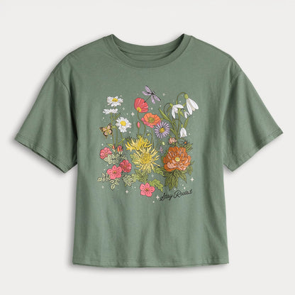 Women's Juniors' Stay Rooted Skimmer Graphic Tee T-Shirt
