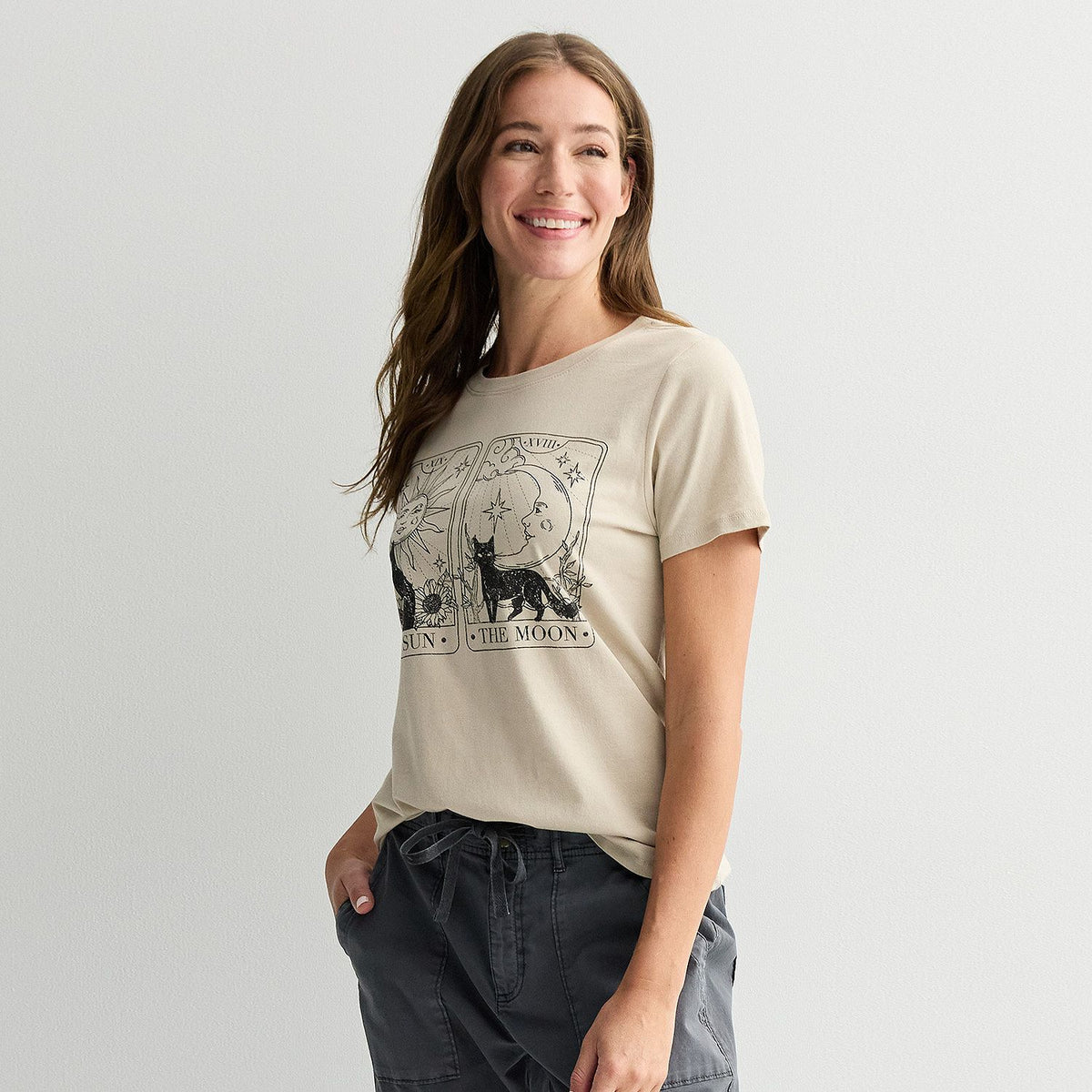 Women's The Sun The Moon Graphic Tee T-Shirt