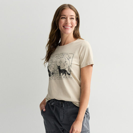 Women's The Sun The Moon Graphic Tee T-Shirt