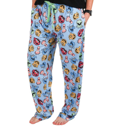 Men's Disney Adult The Muppets Character All Over Print Sleep Pants Pajamas