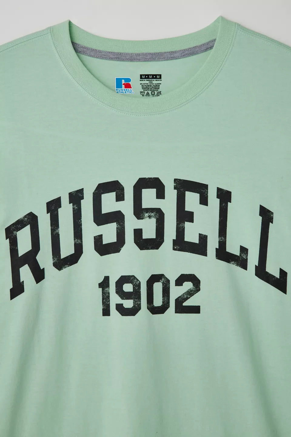 Russell Athletic Men's Logo Long Sleeve T-Shirt, Mellow Mint