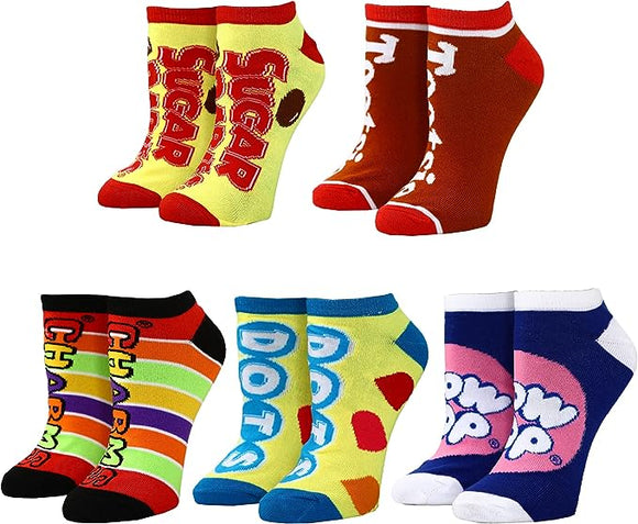 Tootsie Roll Candy Wrappers Women's 5-Pack Ankle Socks