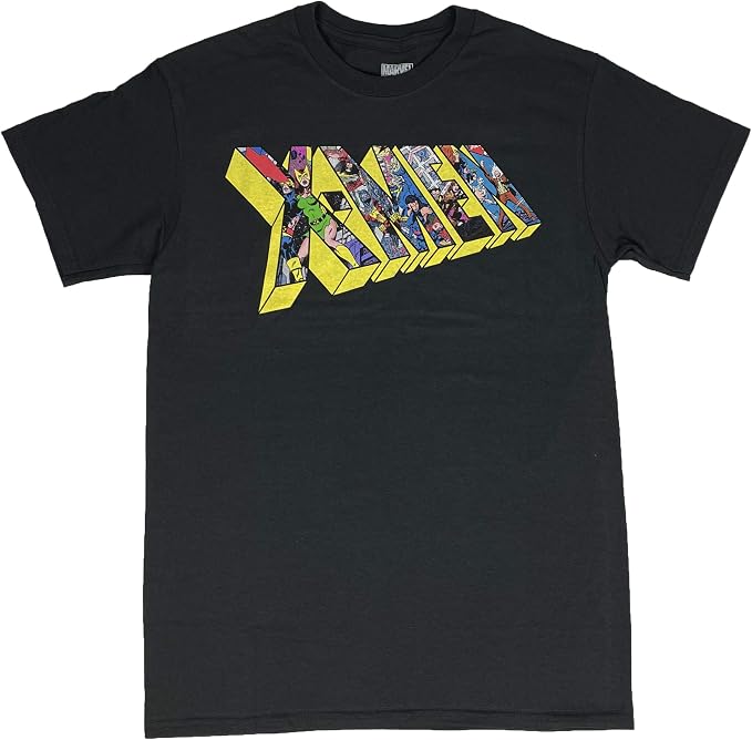 Men's Marvel X-Men Group Shot Logo Retro Design T-Shirt Tee